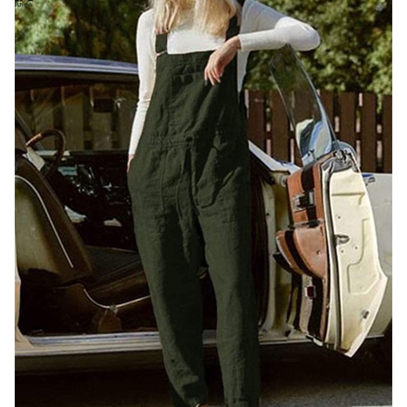 Chic Nation Denim - Linen Jumpsuit Overalls